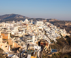 Looking towards Fira