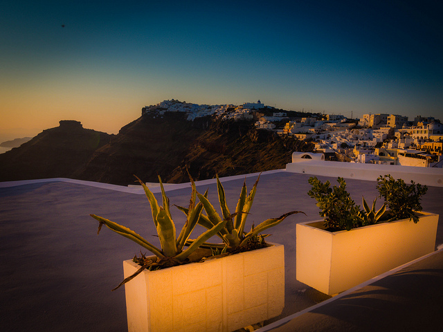 Dusk on Santorini